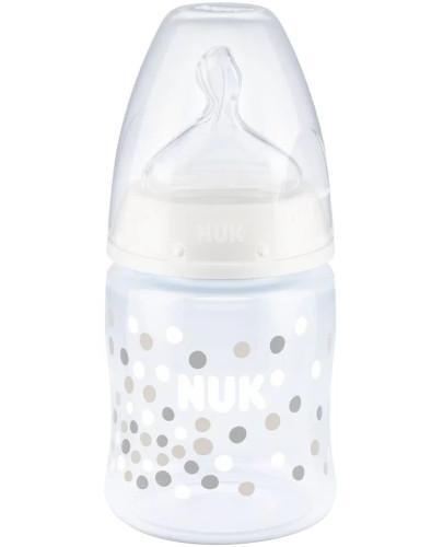zdjęcie produktu NUK First Choice+ butelka szklana ze wskaźnikiem temperatury smoczek rozmiar M biała 12 ml [747114B]