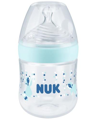podgląd produktu NUK Nature Sense butelka ze wskaźnikiem temperatury smoczek rozmiar S niebieska 150 ml [743908A]