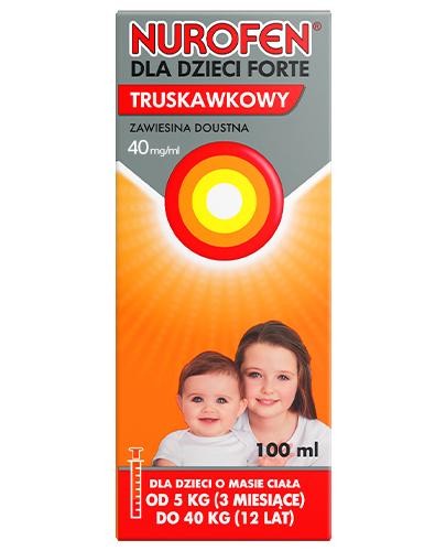 podgląd produktu Nurofen dla dzieci Forte 40mg/ml zawiesina o smaku truskawkowym 100 ml