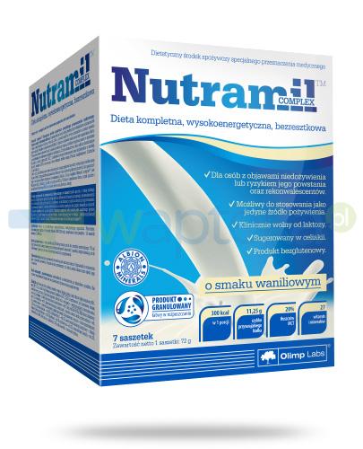 podgląd produktu Nutramil Complex preparat odżywczy o smaku waniliowym 7 saszetek 