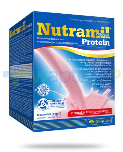 podgląd produktu Nutramil Complex Protein preparat odżywczy o smaku truskawkowym 6 saszetek