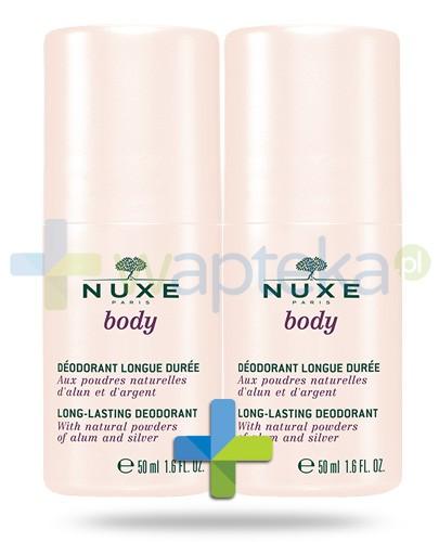 podgląd produktu Nuxe Body mineralny dezodorant roll-on o długotrwałym działaniu z pudrami ałunu i srebra 2x 50 ml [DWUPAK]