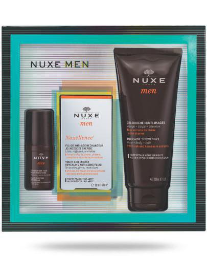 podgląd produktu Nuxe Men Nuxellence 2019 Zestaw przeciwstarzeniowy Krem pod oczy 15 ml + krem do twarzy 50 ml + żel pod prysznic 200 ml [ZESTAW]