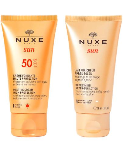 podgląd produktu Nuxe Sun krem do twarzy SPF50 50 ml + Balsam po opalaniu 50 ml [ZESTAW] 
