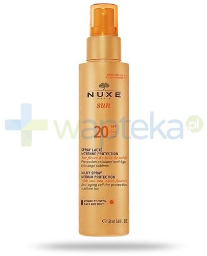podgląd produktu Nuxe Sun mleczko SPF20 do opalania twarzy i ciała w sprayu 150 ml