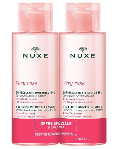 podgląd produktu Nuxe Very Rose łagodząca woda micelarna 3w1 2x 400 ml