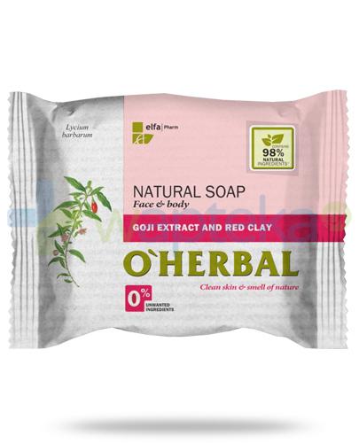 podgląd produktu O'Herbal naturalne mydło z ekstraktem z goji i czerwoną glinką 100 g Elfa Pharm
