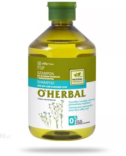 zdjęcie produktu O'Herbal Szampon do włosów suchych i zniszczonych z ekstraktem z lnu 500 ml Elfa Pharm