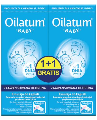 podgląd produktu Oilatum Baby emulsja do kąpieli dla dzieci 2 x 250 ml [DWUPAK]