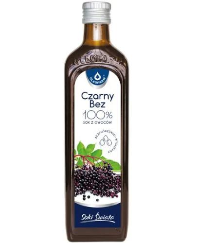 zdjęcie produktu Oleofarm Czarny bez 100% sok z owoców czarnego bzu 490 ml