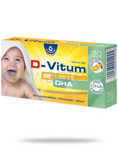 podgląd produktu D-Vitum 400 j.m. witaminy D DHA 30 kapsułek