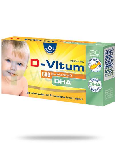 podgląd produktu D-Vitum 600 j.m. witaminy D DHA 30 kapsułek