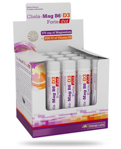 podgląd produktu Olimp Chela-Mag B6+D3 Forte Shot smak wiśniowy 25 ml