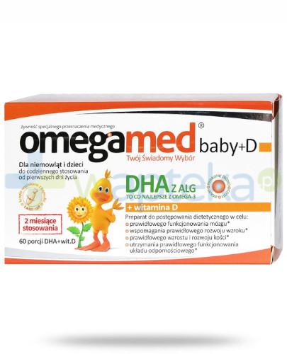 podgląd produktu Omegamed Baby DHA z ALG + witamina D dla niemowląt i dzieci 60 kapsułek