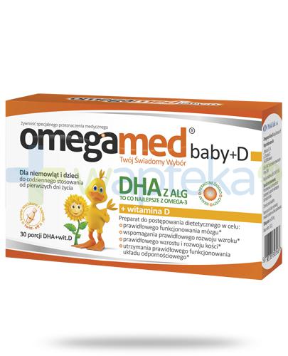 podgląd produktu Omegamed Baby DHA z ALG + witamina D dla niemowląt i dzieci 30 kapsułek