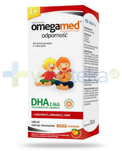 zdjęcie produktu Omegamed Odporność DHA z ALG syrop dla dzieci 1+ 140 ml