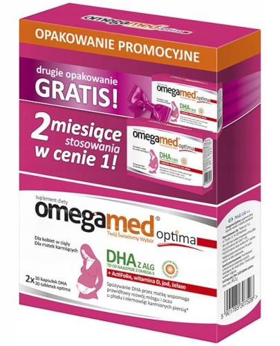 podgląd produktu Omegamed Optima DHA z ALG dla kobiet w ciąży i karmiących 2x 60 kapsułek [DWUPAK]