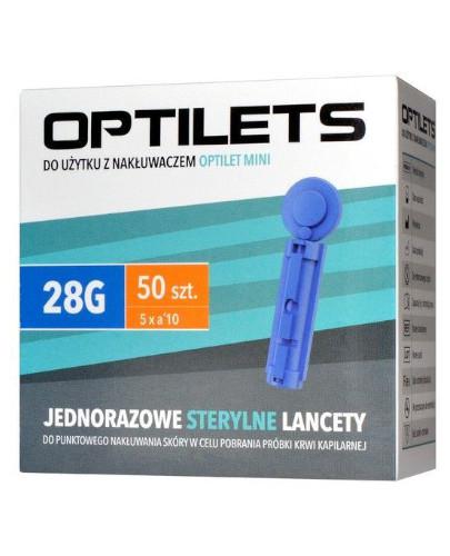 podgląd produktu Optilets jednorazowe sterylne lancety (igły) 50 sztuk