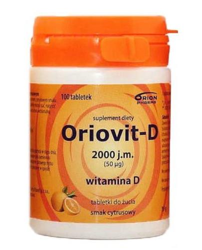 zdjęcie produktu Oriovit-D 2000 j.m. (50mcg) smak cytrusowy 100 tabletek