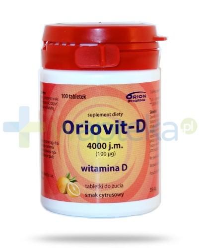 zdjęcie produktu Oriovit-D 4000 j.m. (100mcg) smak cytrusowy 100 tabletek