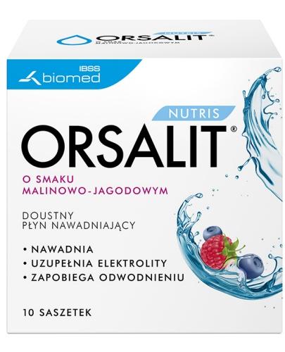 podgląd produktu Orsalit Nutris smak malinowo jagodowy 10 saszetek