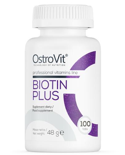 podgląd produktu OstroVit Biotin Plus 100 tabletek