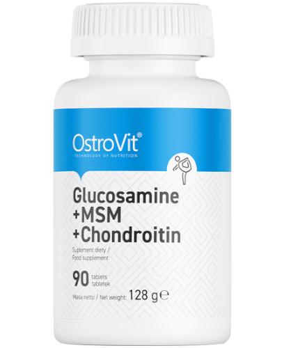 zdjęcie produktu OstroVit Glucosamine + MSM + Chondroitin 90 tabletek