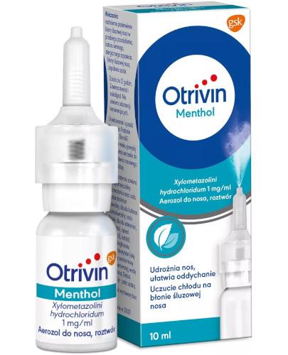 podgląd produktu Otrivin Menthol aerozol na katar - 10 ml