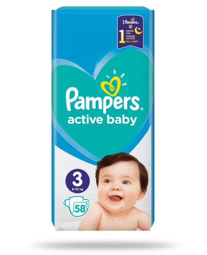 podgląd produktu Pampers Active Baby 3 pieluchy 6-10 kg 58 sztuk