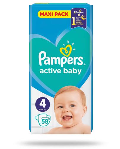 podgląd produktu Pampers Active Baby 4 pieluchy 9-14 kg 58 sztuk