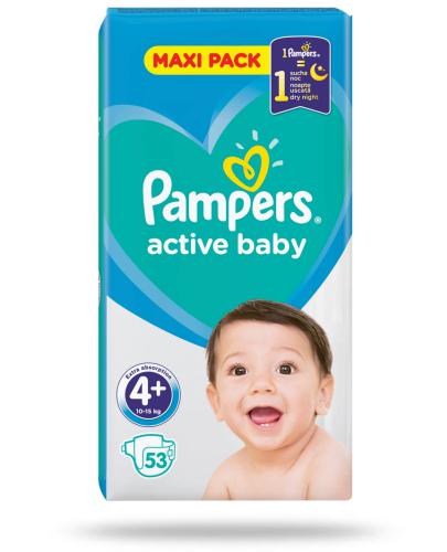 podgląd produktu Pampers Active Baby 4+ pieluchy 10-15 kg 53 sztuki