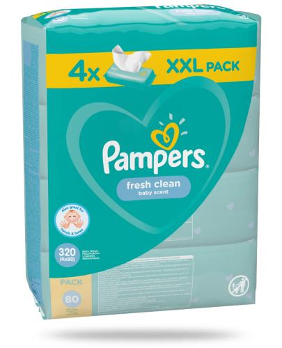 podgląd produktu Pampers Fresh Clean chusteczki nawilżane dla niemowląt 4x 80 sztuk