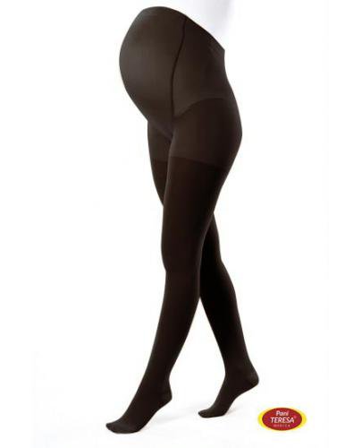 podgląd produktu Pani Teresa Rajstopy uciskowe dla kobiet w ciąży Premium 1 klasa kompresji czarne rozmiar II 1 sztuka