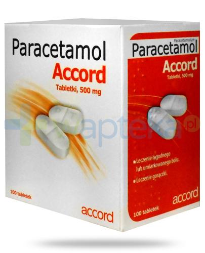 podgląd produktu Paracetamol Accord, Paracetamolum 500mg, 100 tabletek