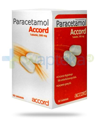 podgląd produktu Paracetamol Accord, Paracetamolum 500mg, 50 tabletek