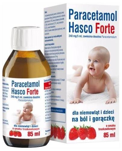 zdjęcie produktu Paracetamol Hasco Forte 240mg/5ml zawiesina doustna smak truskawkowy 85 ml