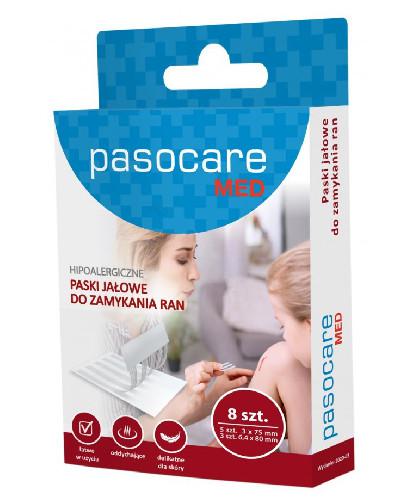zdjęcie produktu Pasocare Med hipoalergiczne paski jałowe do zamykania ran 8 sztuk