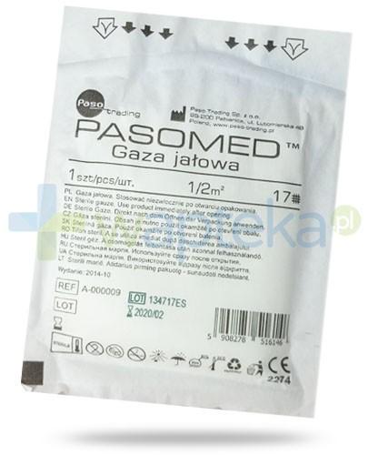 podgląd produktu PasoMed gaza opatrunkowa jałowa 17 nitek 1/2m2 1 sztuka