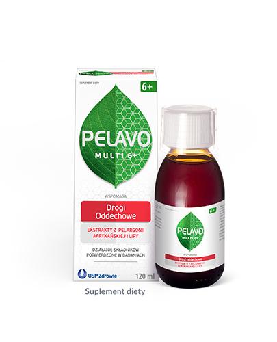 zdjęcie produktu Pelavo Multi Drogi oddechowe syrop dla dzieci 6+ o smaku malinowym 120 ml