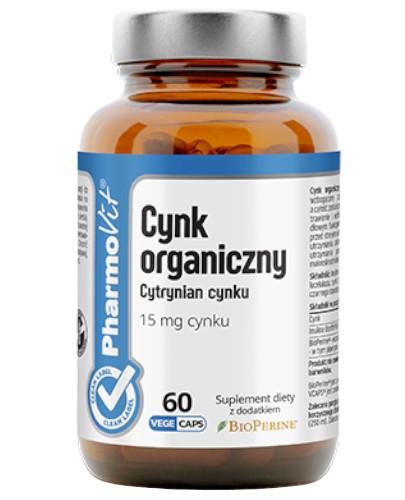 podgląd produktu PharmoVit Cynk organiczny (Cytrynian cynku) 15 mg 60 kapsułek