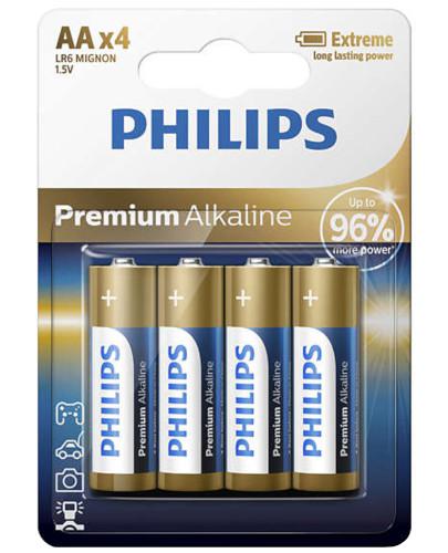 podgląd produktu Philips Premium Alkaline baterie alkaliczne AA 4 sztuki [LR6M4B/10]