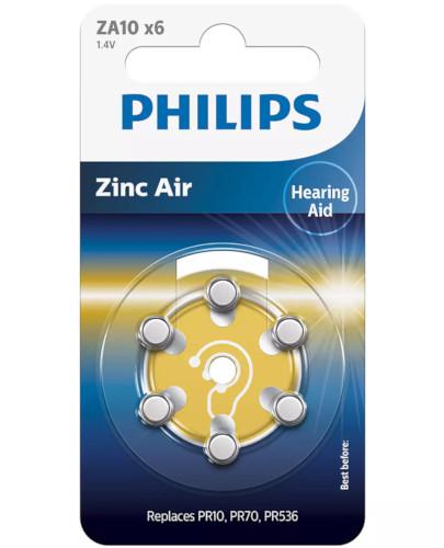 podgląd produktu Philips Zinc Air baterie do aparatów słuchowych 6 sztuk [ZA10B6A/00]