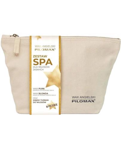 zdjęcie produktu Pilomax Wax Blonda maska regenerująca do włosów jasnych 240 ml + Wax Pure szampon do włosów głęboko oczyszczający 200 ml + turban [ZESTAW]