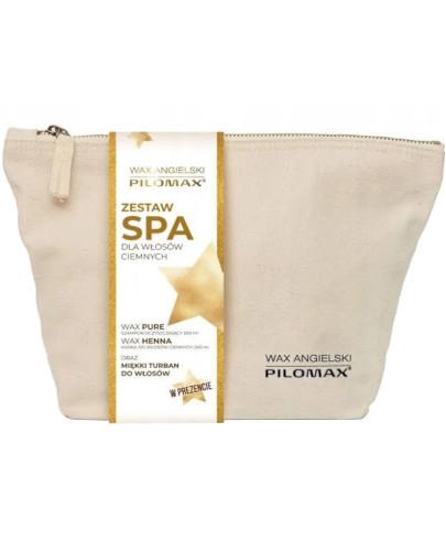 podgląd produktu Pilomax Wax Henna maska regenerująca do włosów ciemnych 240 ml + Wax Pure szampon do włosów głęboko oczyszczający 200 ml + turban [ZESTAW]