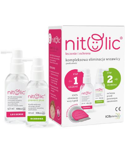 podgląd produktu Pipi Nitolic leczenie i ochrona zestaw przeciw wszawicy 50 ml + 30 ml + grzebień