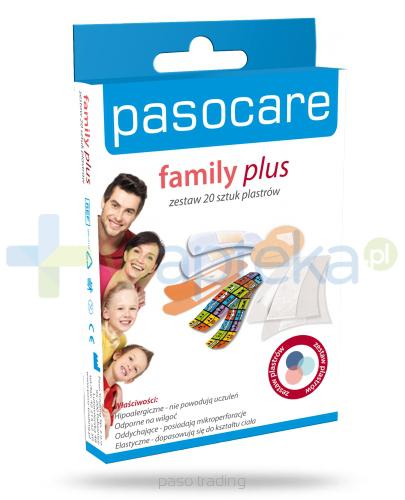 podgląd produktu Plaster PasoCare Family Plus zestaw hipoalergiczny 20 sztuk