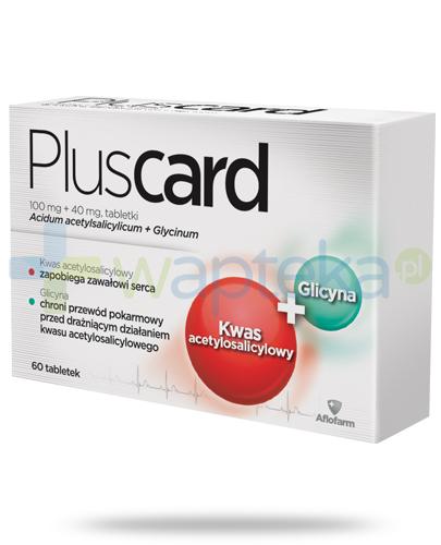 zdjęcie produktu PlusCard (Acidum acetylsalicylicum 100mg + Glycinum 40mg) 60 tabletek