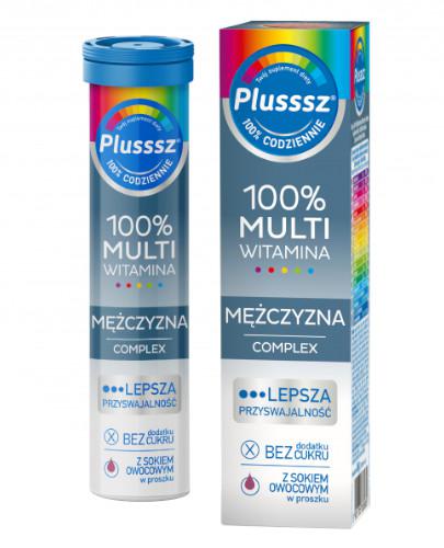 podgląd produktu Plusssz 100% Multiwitamina Mężczyzna Complex 20 tabletek musujących