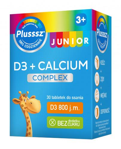 podgląd produktu Plusssz Junior D3 + Calcium Complex 30 tabletek do ssania