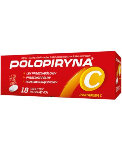 podgląd produktu Polopiryna C 500 mg + 200 mg 18 tabletek musujących